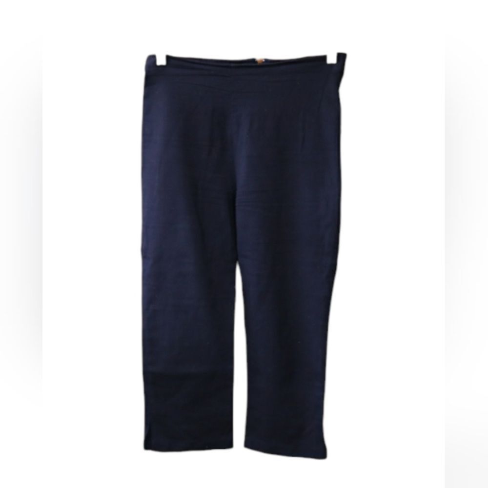 Taxi Vintage Black Cropped High Rise Capris Retro Minimalist Pants 30